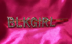 Gold Letter Rhinestone Hair Pin (BLKGIRL)
